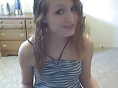 Cute teen dildoing on high webcam
