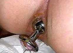 Anal handbill padlock vulgar asshole socialistic