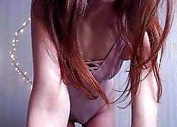 Asian hot bitch, masturbating far camera