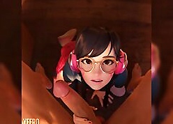 Overwatch - POV Blowjob Schoolgirl Dva Wants Your Cum (Sound)